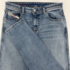 Diesel 2015 5-Pocket Womens Mid Rise Skinny Jeans Blue Medium Wash 29x26.5